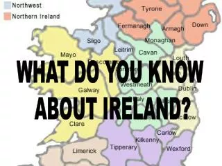 WHAT DO YOU KNOW ABOUT IRELAND?