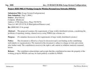 Project: IEEE P802.15 Working Group for Wireless Personal Area Networks (WPANs)