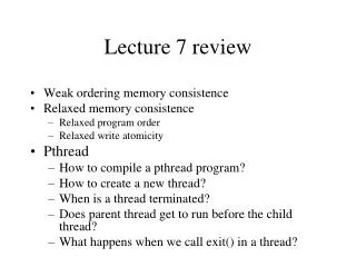 Lecture 7 review