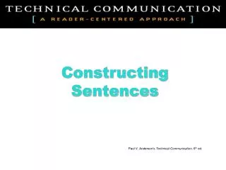 Constructing Sentences