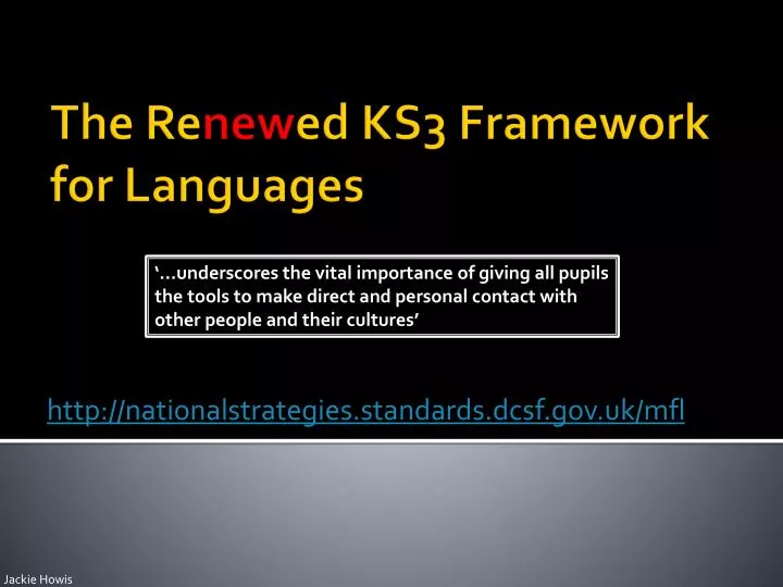 http nationalstrategies standards dcsf gov uk mfl