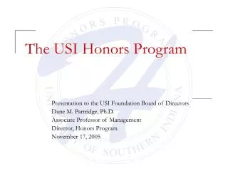 The USI Honors Program