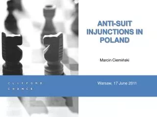 ANTI-SUIT INJUNCTIONS IN POLAND