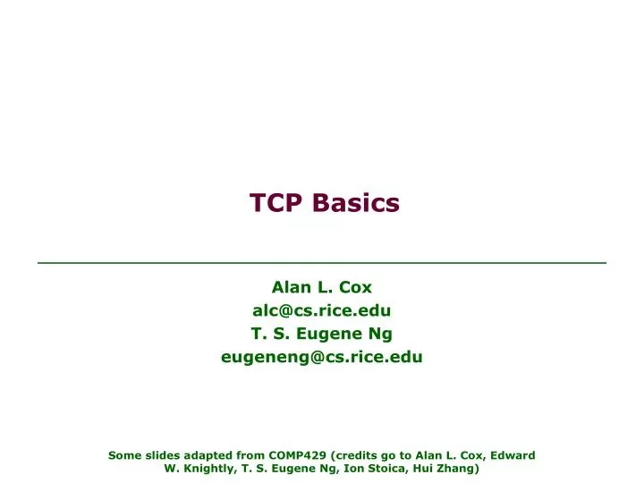 tcp basics