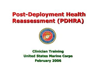 Post-Deployment Health Reassessment (PDHRA)