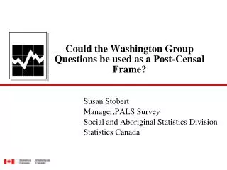 Could the Washington Group Questions be used as a Post-Censal Frame?