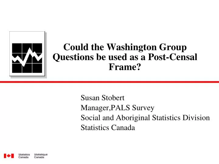 could the washington group questions be used as a post censal frame