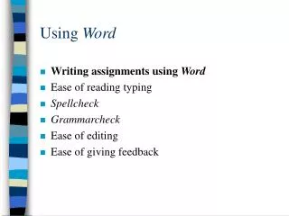 Using Word