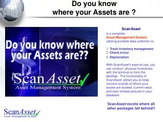Do you know where your Assets are ?