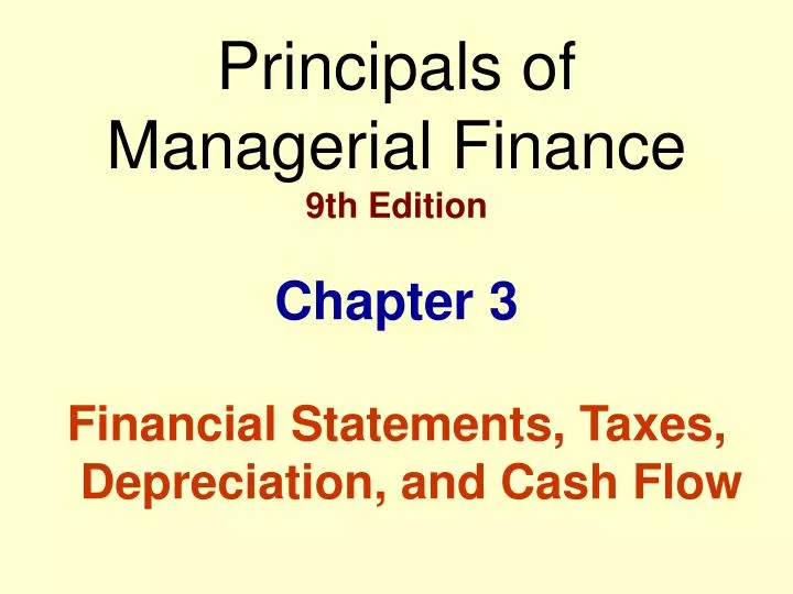 principals of managerial finance 9th edition