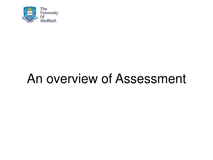 an overview of assessment