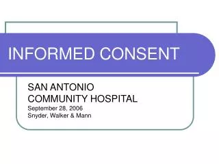 INFORMED CONSENT