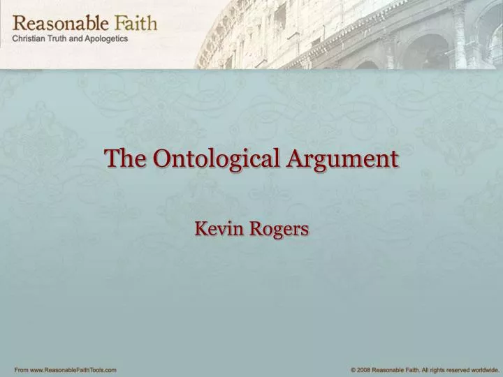 the ontological argument