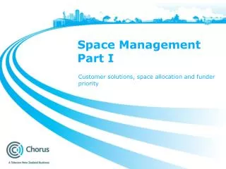 Space Management Part I