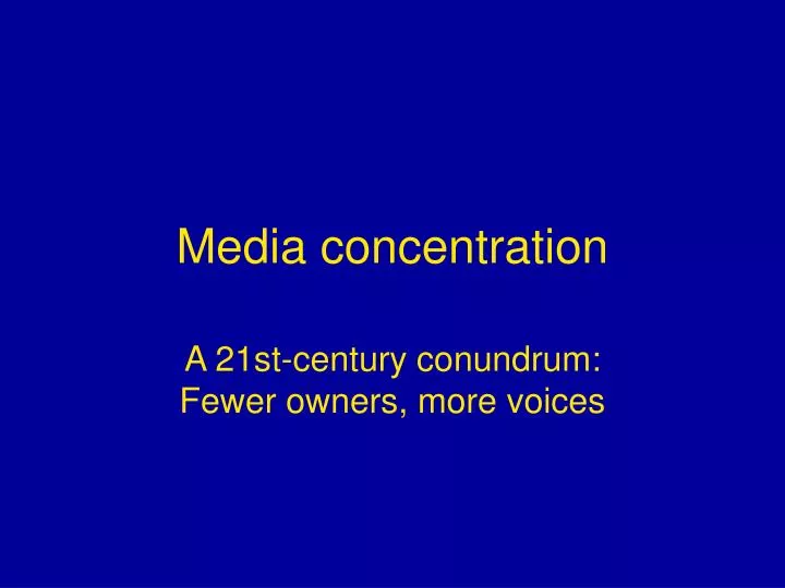 media concentration