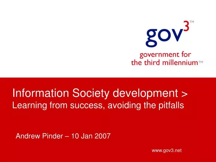 information society development learning from success avoiding the pitfalls