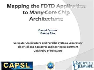 Mapping the FDTD Application to Many-Core Chip Architectures