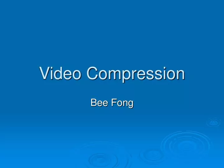 video compression