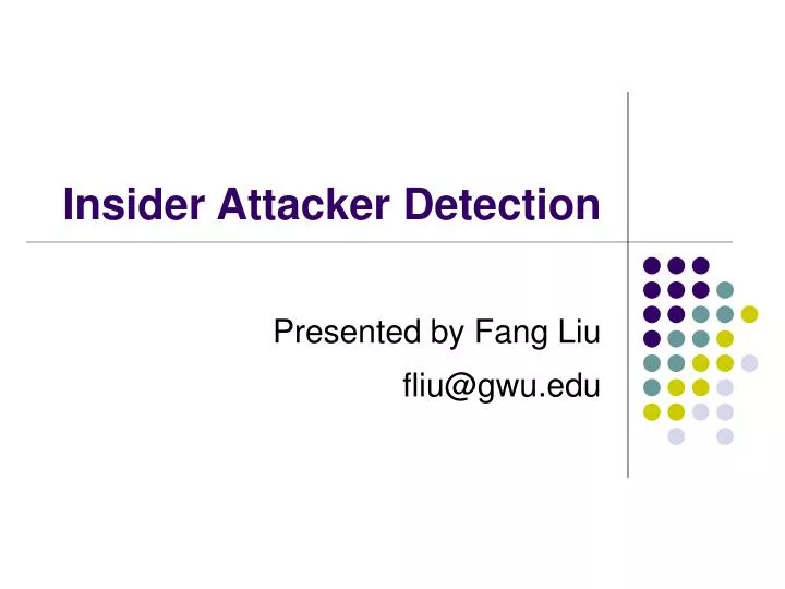 insider attacker detection