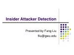 Insider Attacker Detection - slide 1