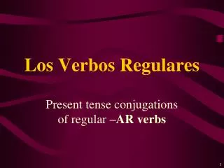 los verbos regulares