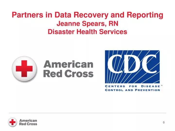 partners in data recovery and reporting jeanne spears rn disaster health services