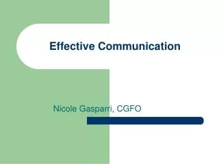 effective communication