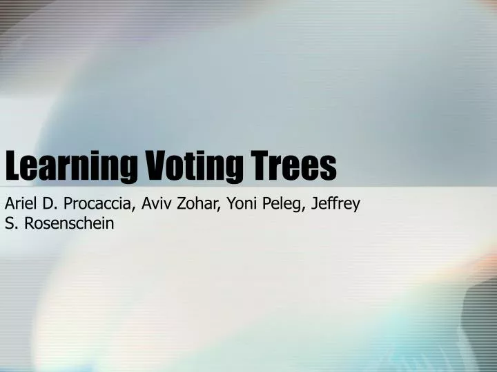 learning voting trees