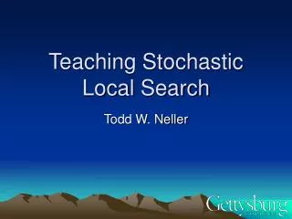 Teaching Stochastic Local Search