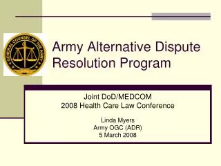 Army Alternative Dispute Resolution Program