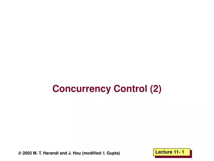 concurrency control 2
