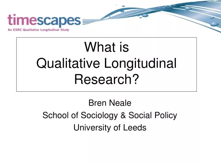 what is qualitative longitudinal research