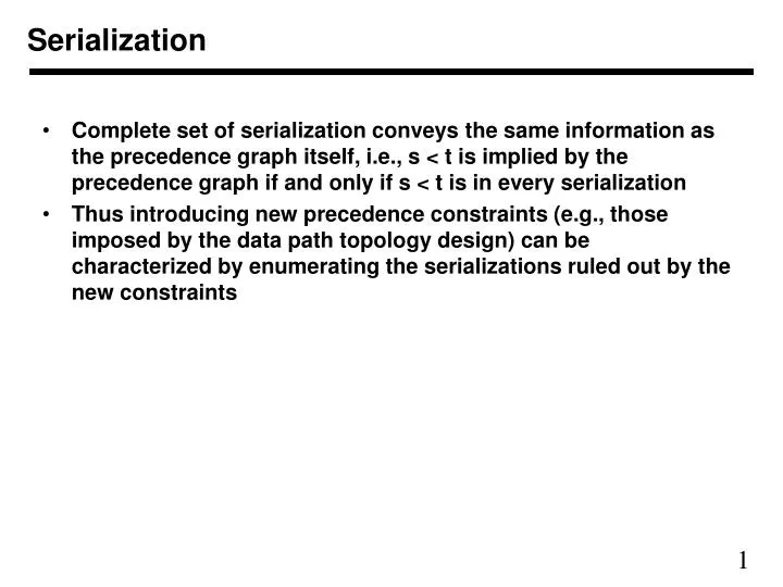 serialization