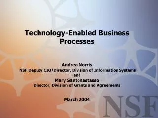 Technology Enabled Business Processes