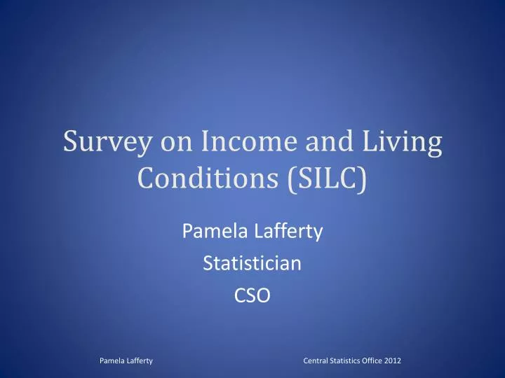survey on income and living conditions silc