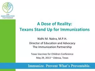 A Dose of Reality: Texans Stand Up for Immunizations