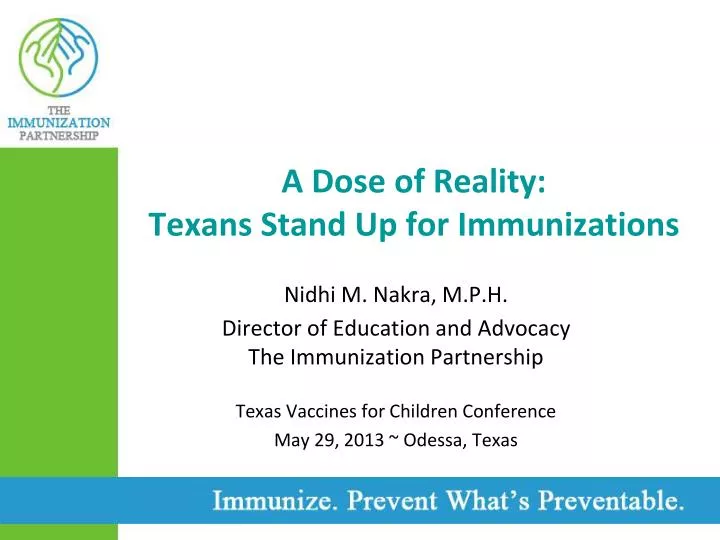 a dose of reality texans stand up for immunizations