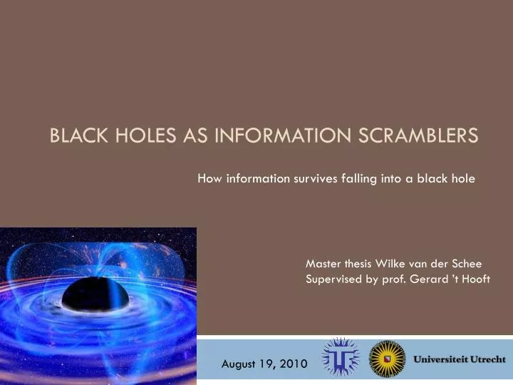 black holes as information scramblers