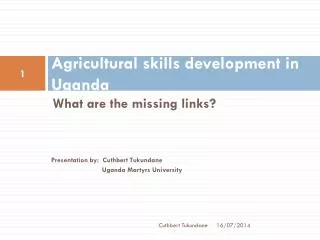 Agricultural skills development in Uganda