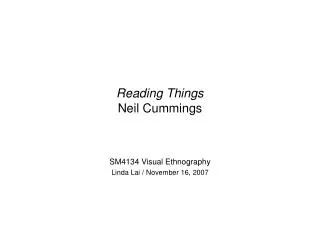 Reading Things Neil Cummings