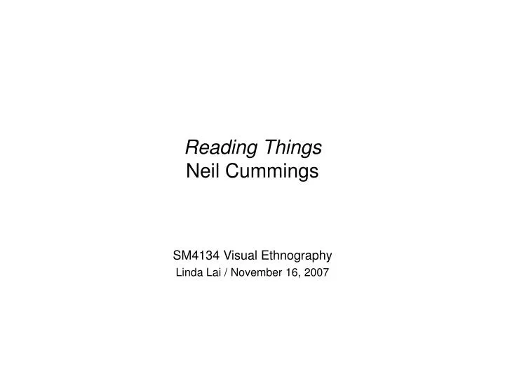 reading things neil cummings