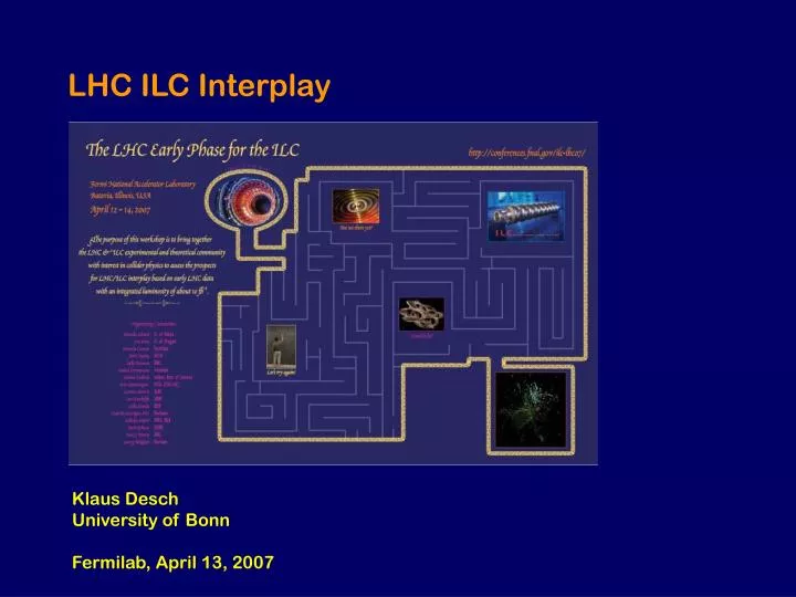 lhc ilc interplay