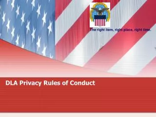 DLA Privacy Rules of Conduct