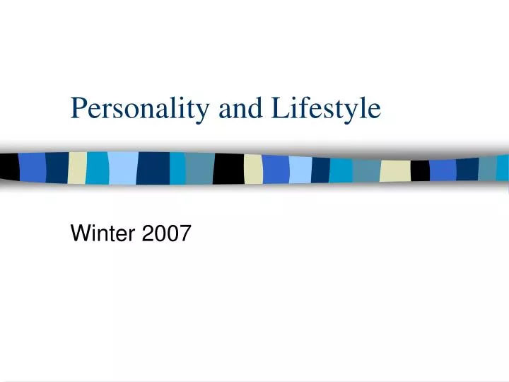 personality and lifestyle