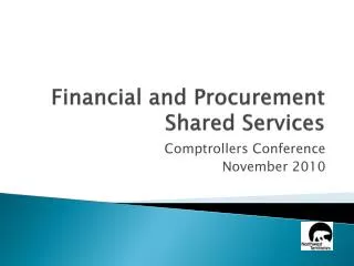 Financial and Procurement Shared Services