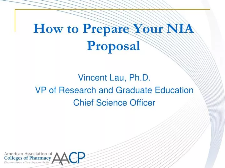how to prepare your nia proposal