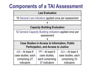 Components of a TAI Assessment