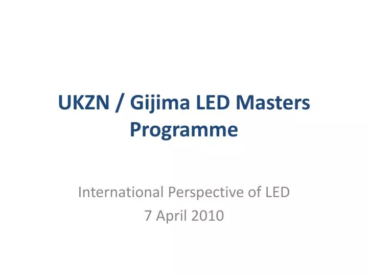 ukzn gijima led masters programme