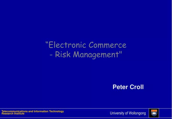 electronic commerce risk management