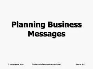 Planning Business Messages